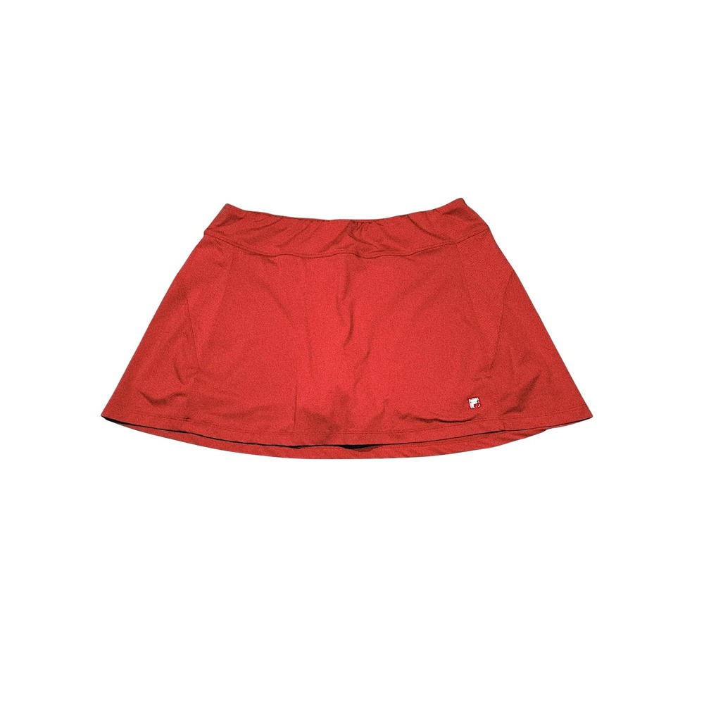 Fila Skort XL Women Cherry Red Lined Stretch Tennis Golf Pickleball Preppy 30x14